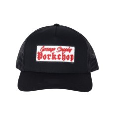 画像1: PORKCHOP/O.E. WAPPEN MESH CAP（BLACK）［ワッペンメッシュキャップ-25秋冬］ (1)