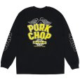 画像1: PORKCHOP/WP BIG LOGO L/S TEE（BLACK）［ウイングポークビッグロゴ長袖T-25秋冬］ (1)