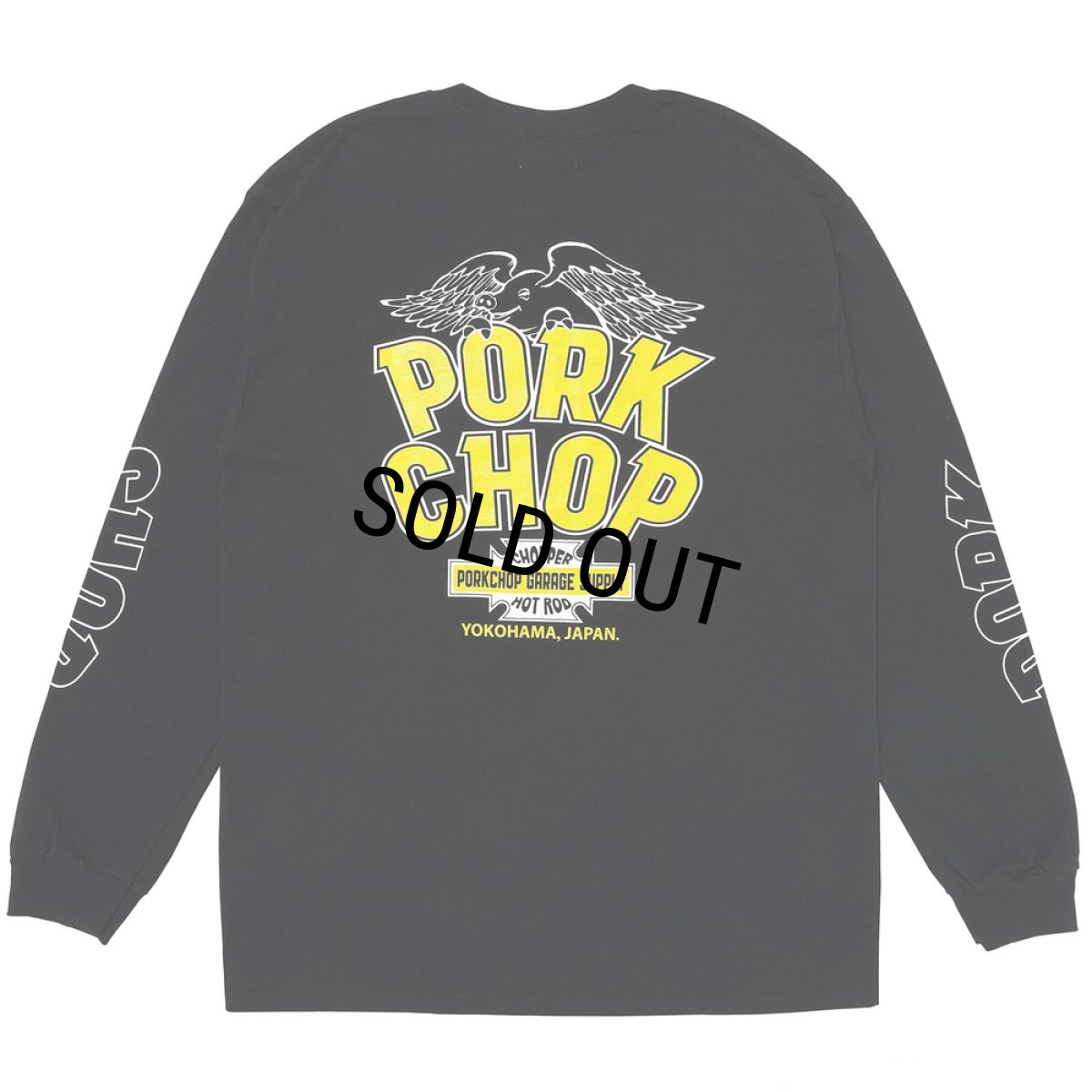 画像1: PORKCHOP/WP BIG LOGO L/S TEE（BLACK）［ウイングポークビッグロゴ長袖T-25秋冬］ (1)