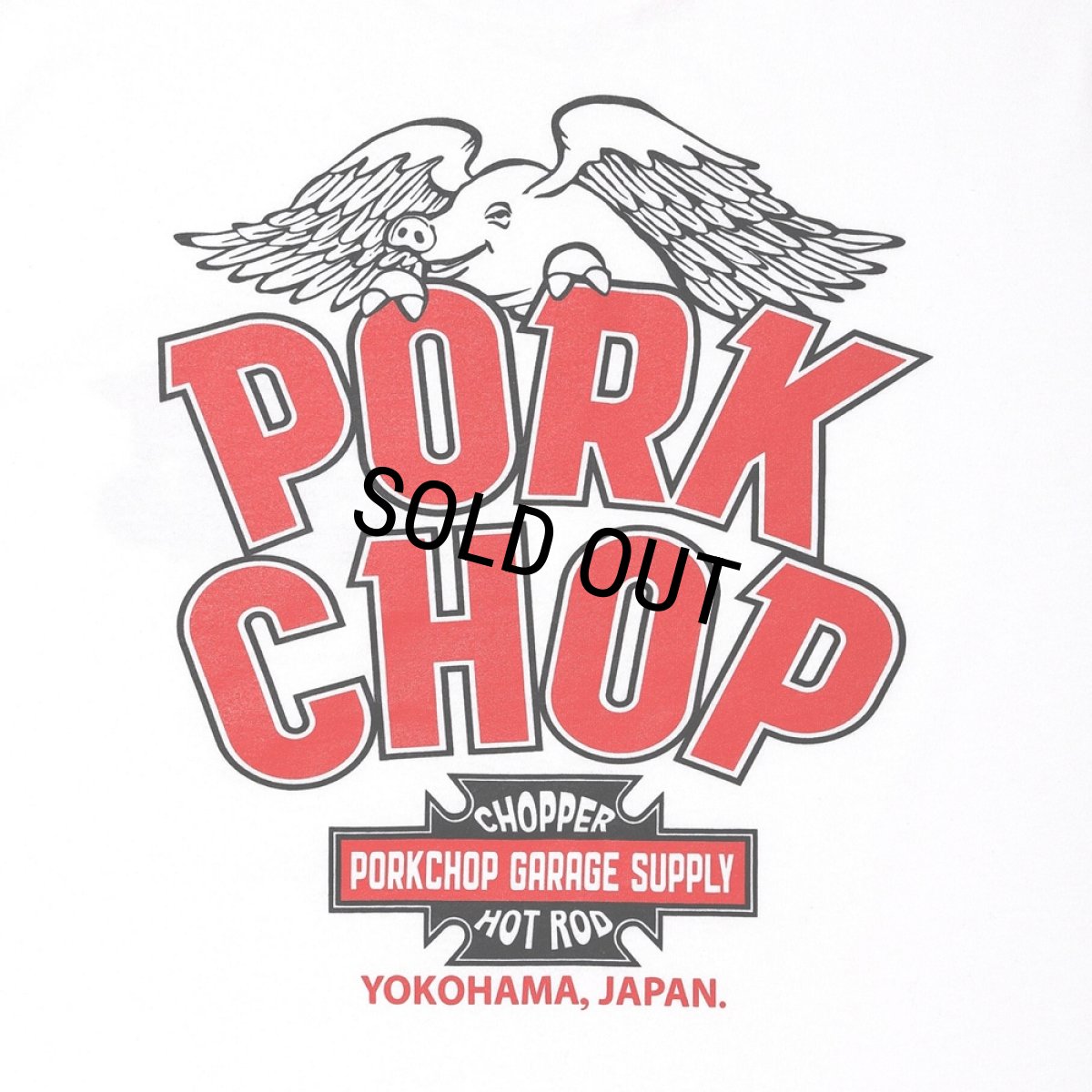画像5: PORKCHOP/WP BIG LOGO L/S TEE（WHITE）［ウイングポークビッグロゴ長袖T-25秋冬］ (5)