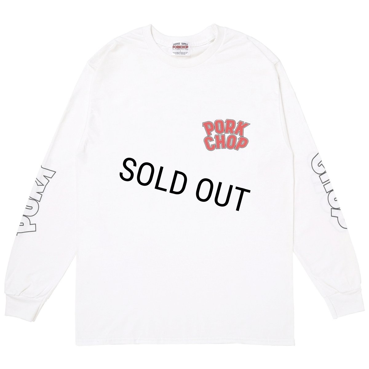 画像2: PORKCHOP/WP BIG LOGO L/S TEE（WHITE）［ウイングポークビッグロゴ長袖T-25秋冬］ (2)