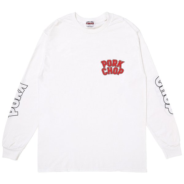 画像2: PORKCHOP/WP BIG LOGO L/S TEE（WHITE）［ウイングポークビッグロゴ長袖T-25秋冬］