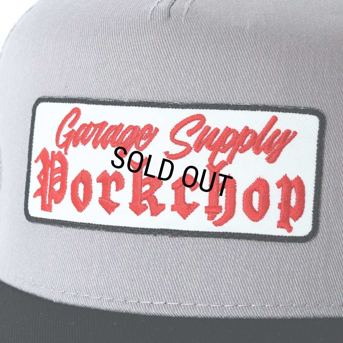 画像3: PORKCHOP/O.E. WAPPEN MESH CAP（BLACK/GRAY）［ワッペンメッシュキャップ-25秋冬］ (3)