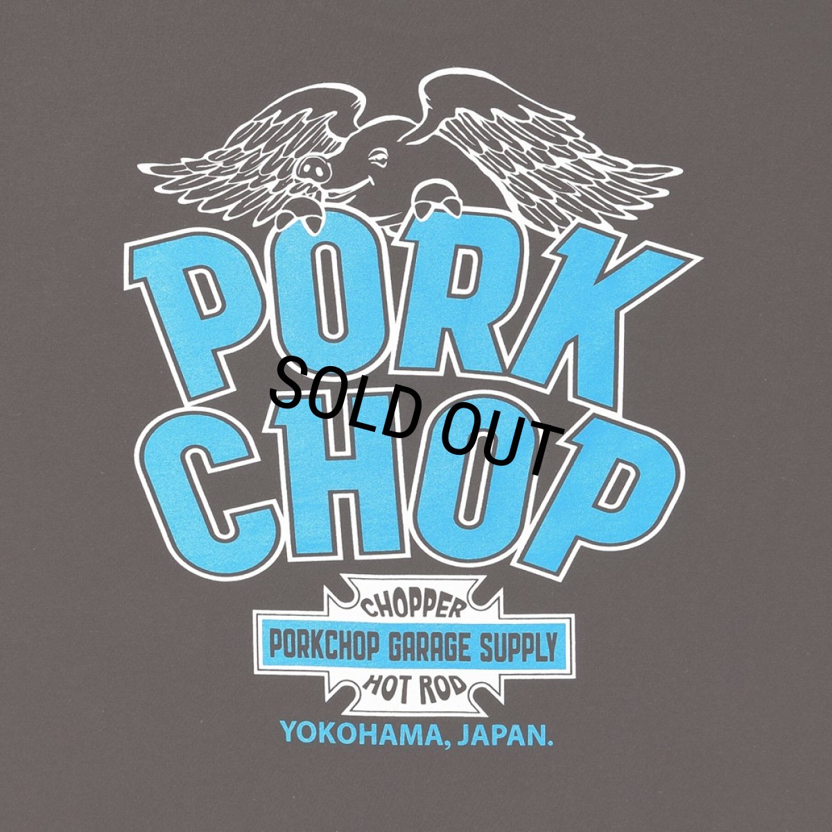 画像5: PORKCHOP/WP BIG LOGO L/S TEE（DARK BROWN）［ウイングポークビッグロゴ長袖T-25秋冬］ (5)