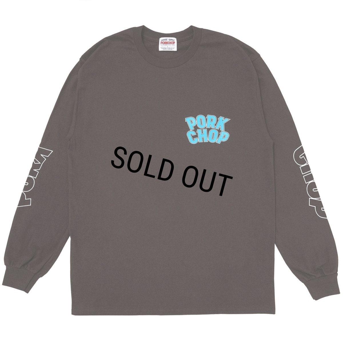 画像2: PORKCHOP/WP BIG LOGO L/S TEE（DARK BROWN）［ウイングポークビッグロゴ長袖T-25秋冬］ (2)