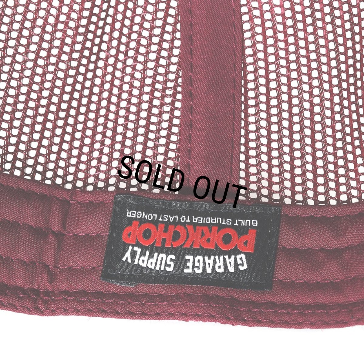 画像4: PORKCHOP/O.E. WAPPEN MESH CAP（MAROON）［ワッペンメッシュキャップ-25秋冬］ (4)