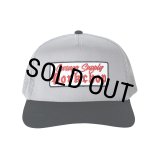 PORKCHOP/O.E. WAPPEN MESH CAP（BLACK/GRAY）［ワッペンメッシュキャップ-25秋冬］