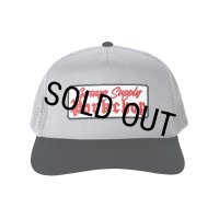 PORKCHOP/O.E. WAPPEN MESH CAP（BLACK/GRAY）［ワッペンメッシュキャップ-25秋冬］