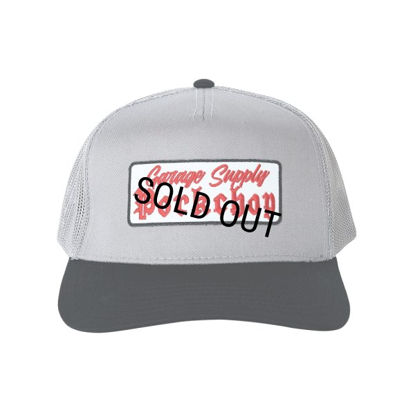 画像1: PORKCHOP/O.E. WAPPEN MESH CAP（BLACK/GRAY）［ワッペンメッシュキャップ-25秋冬］