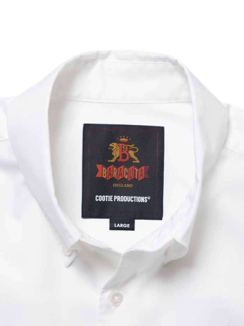 画像2: COOTIE PRODUCTIONS/EWP Oxford B.D. Shirts（×BARACUTA）（White）［オックスフォードB.D.シャツ-25秋冬］