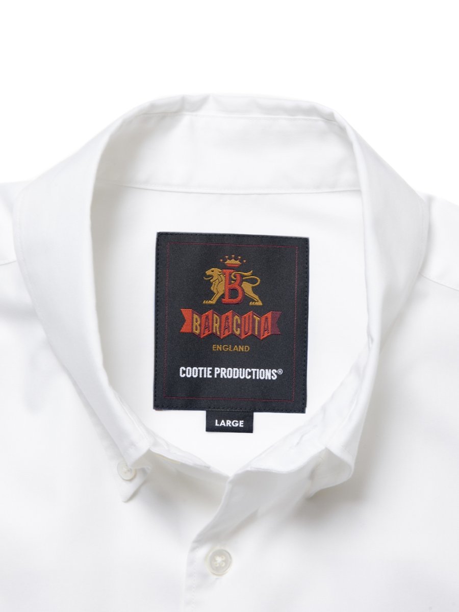 画像2: COOTIE PRODUCTIONS/EWP Oxford B.D. Shirts（×BARACUTA）（White）［オックスフォードB.D.シャツ-25秋冬］ (2)