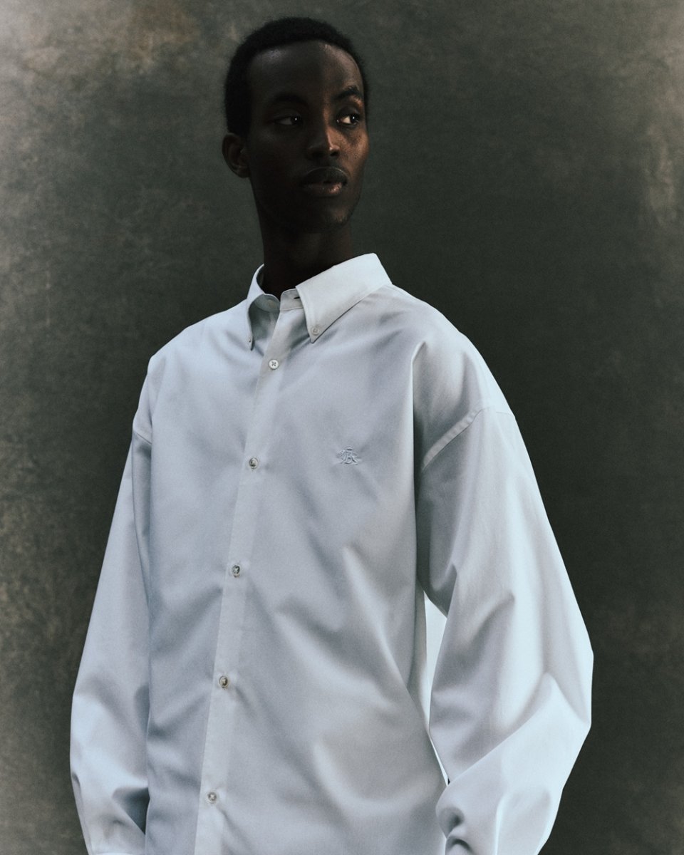 画像5: COOTIE PRODUCTIONS/EWP Oxford B.D. Shirts（×BARACUTA）（White）［オックスフォードB.D.シャツ-25秋冬］ (5)