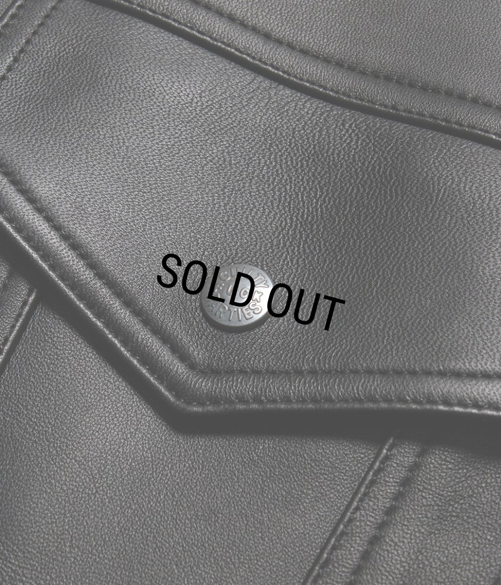 画像4: WACKO MARIA/LEATHER TRUCKER JACKET（BLACK）［レザートラッカーJKT-25秋冬］ (4)