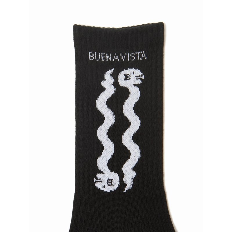 画像2: BUENA VISTA/snake socks（BLACK）［ソックス-25秋冬］