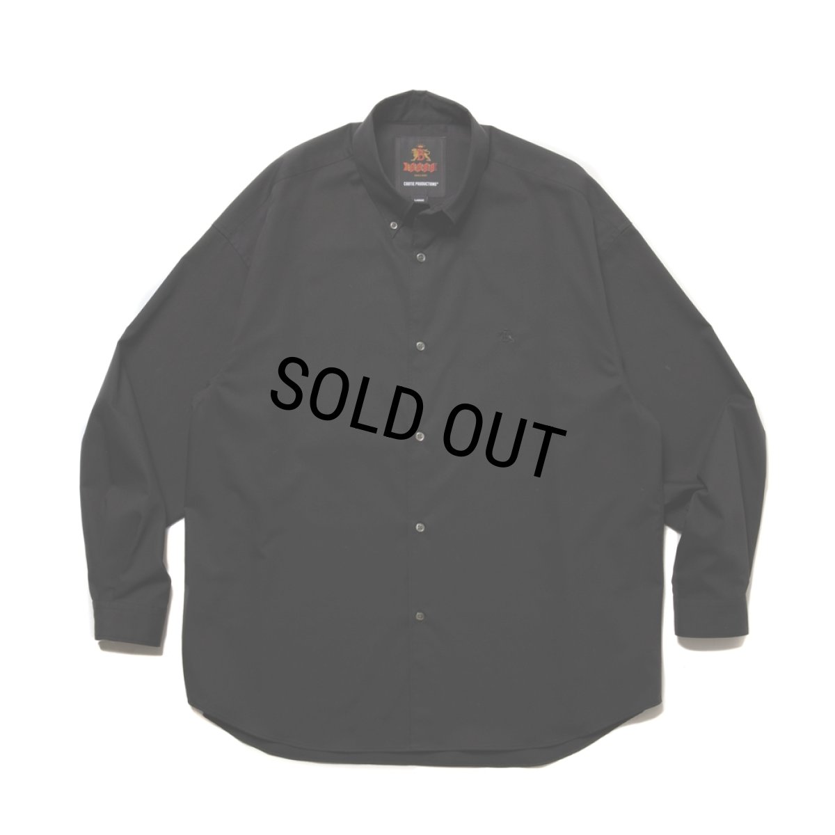 画像1: COOTIE PRODUCTIONS/EWP Oxford B.D. Shirts（×BARACUTA）（Black）［オックスフォードB.D.シャツ-25秋冬］ (1)