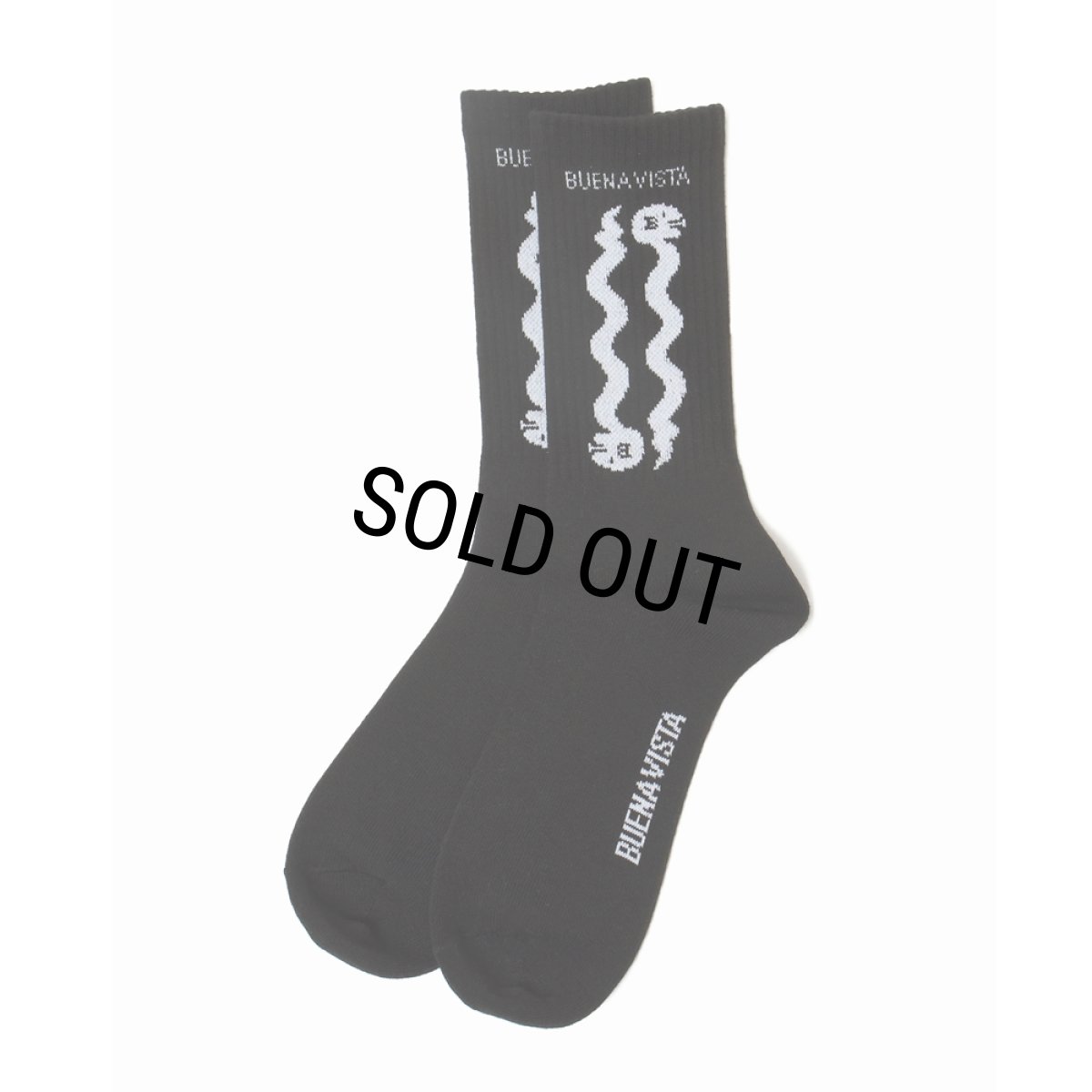 画像1: 【30%OFF】BUENA VISTA/snake socks（BLACK）［ソックス-25秋冬］ (1)