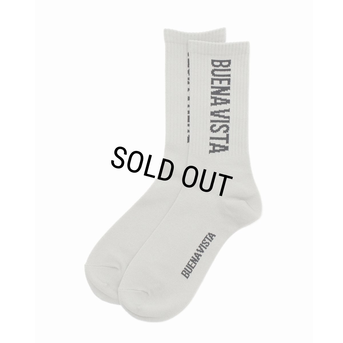 画像1: BUENA VISTA/BV logo socks（GRAY）［ソックス-25秋冬］ (1)