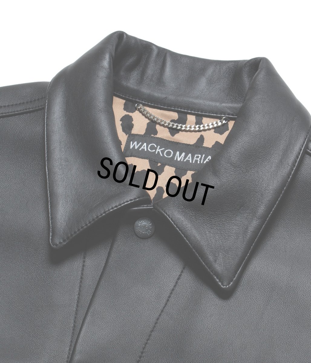 画像3: WACKO MARIA/LEATHER TRUCKER JACKET（BLACK）［レザートラッカーJKT-25秋冬］ (3)