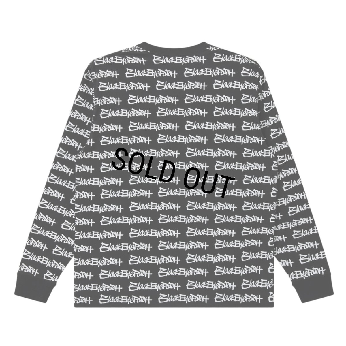画像2: BlackEyePatch/FASTHAND SCRIPT PATTERNED L/S TEE（BLACK） (2)