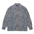 画像1: WACKO MARIA/LEOPARD OPEN COLLAR SHIRT（GRAY）［レオパードオープンカラーシャツ-25秋冬］ (1)
