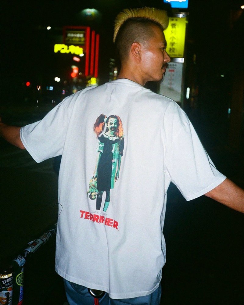 画像3: WACKO MARIA/TERRIFIER / WASHED HEAVY WEIGHT T-SHIRT（WHITE）［プリント+刺繍T-25秋冬］