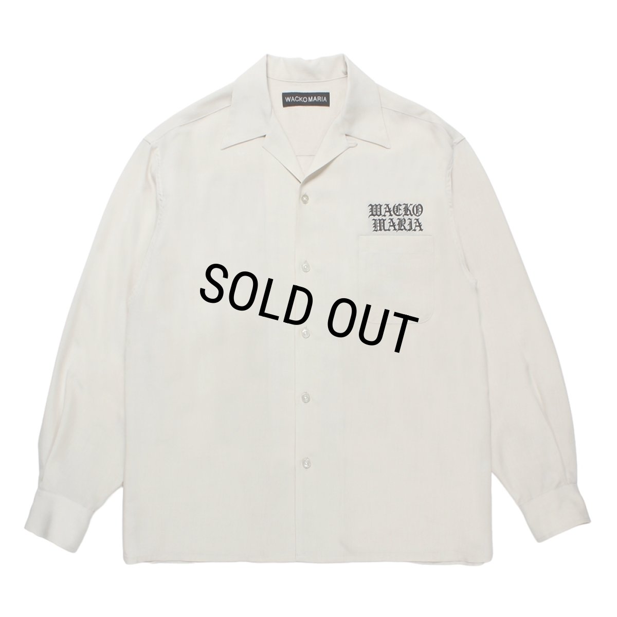 画像1: WACKO MARIA/50'S OPEN COLLAR SHIRT（IVORY）［50'Sオープンカラーシャツ-25秋冬］ (1)
