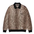 WACKO MARIA/JACQUARD KNIT POLO SHIRT（BEIGE）［ジャガードニットポロ-25秋冬］