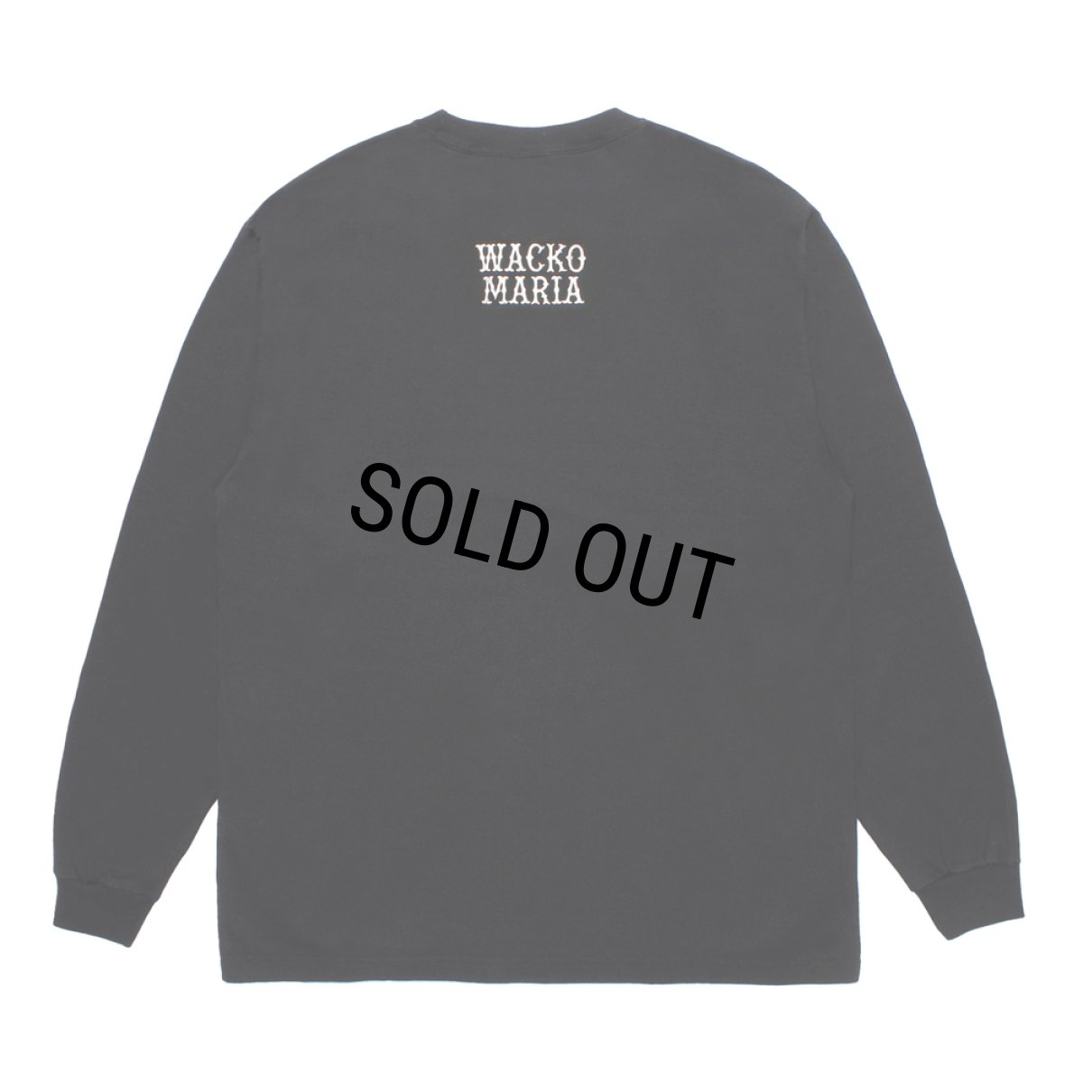 画像2: WACKO MARIA/WASHED HEAVY WEIGHT LONG SLEEVE T-SHIRT（BLACK）［プリント+刺繍長袖T-25秋冬］ (2)