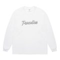 WACKO MARIA/WASHED HEAVY WEIGHT LONG SLEEVE T-SHIRT（WHITE）［プリント+刺繍長袖T-25秋冬］