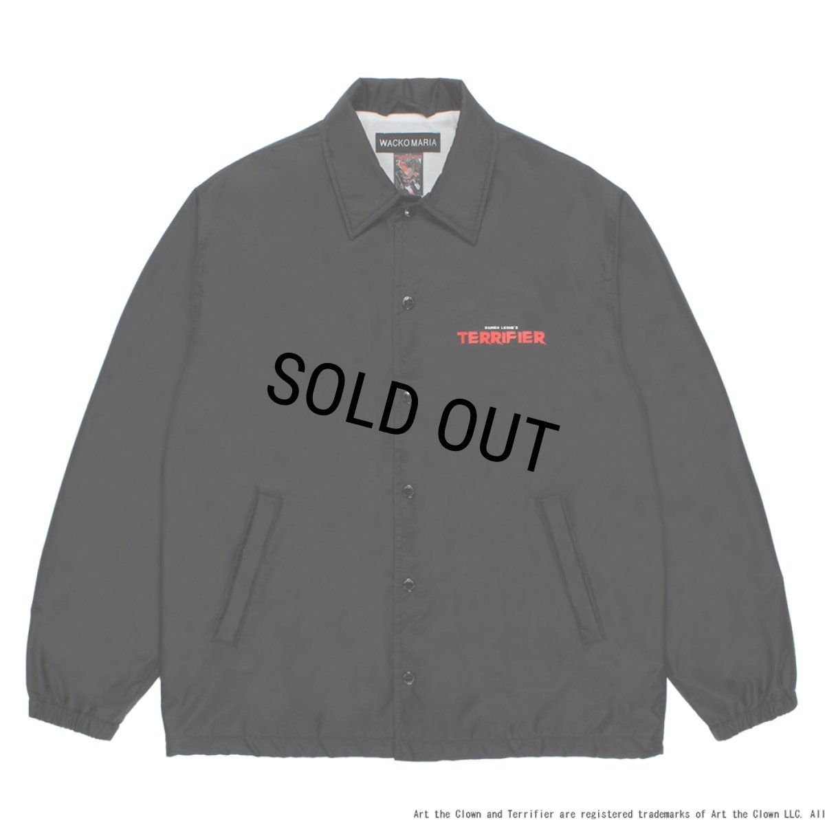 画像2: WACKO MARIA/TERRIFIER / COACH JACKET（BLACK）［コーチJKT-25秋冬］ (2)