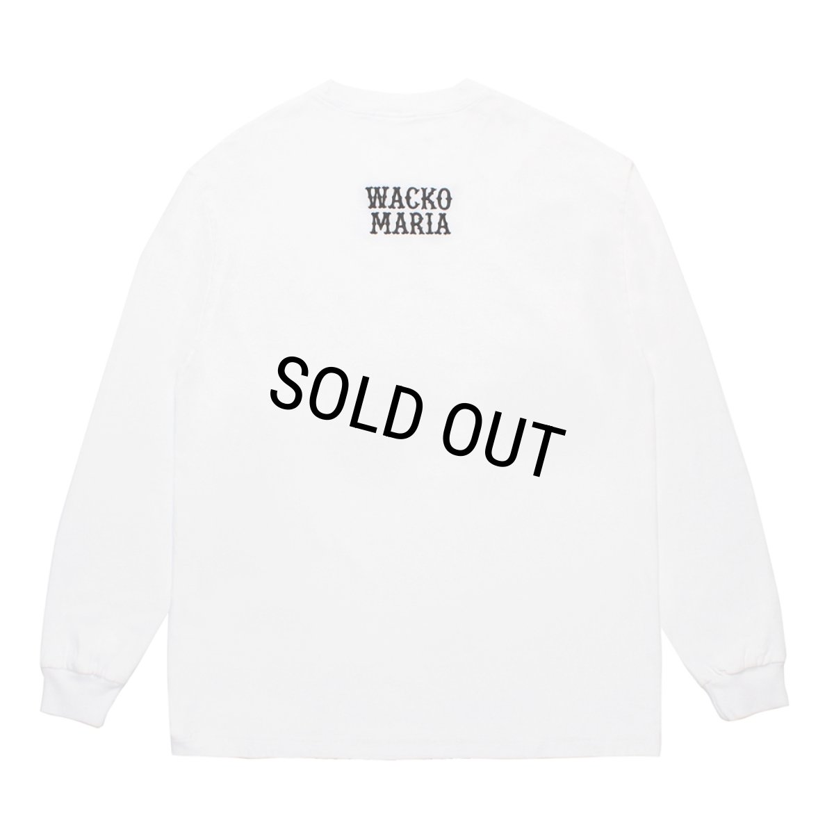 画像2: WACKO MARIA/WASHED HEAVY WEIGHT LONG SLEEVE T-SHIRT（WHITE）［プリント+刺繍長袖T-25秋冬］ (2)