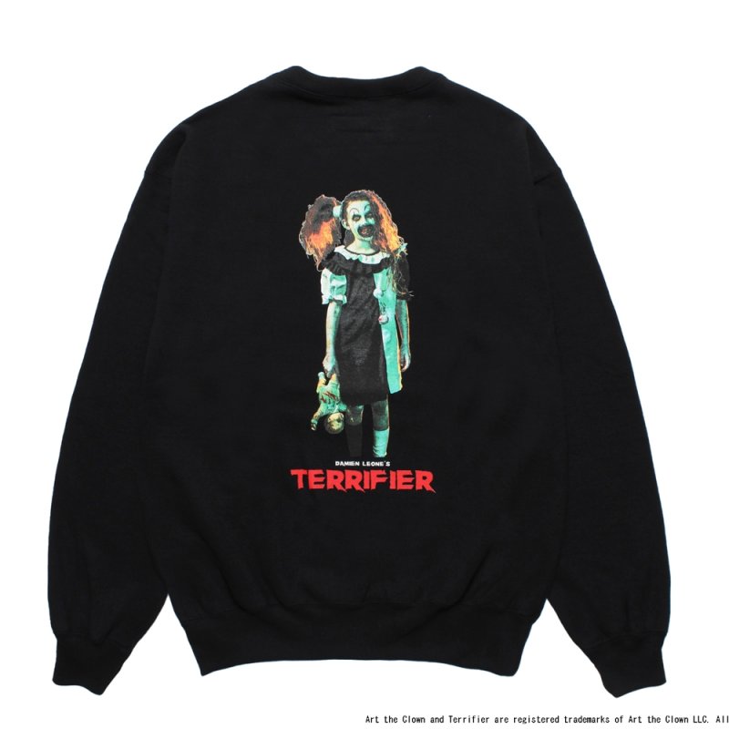 画像2: WACKO MARIA/TERRIFIER / HEAVY WEIGHT SWEAT SHIRT（BLACK）［クルーネックスウェット-25秋冬］