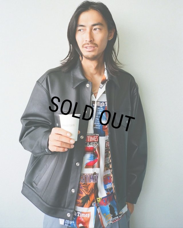 WACKO MARIA/LEATHER TRUCKER JACKET（BLACK）［レザートラッカーJKT