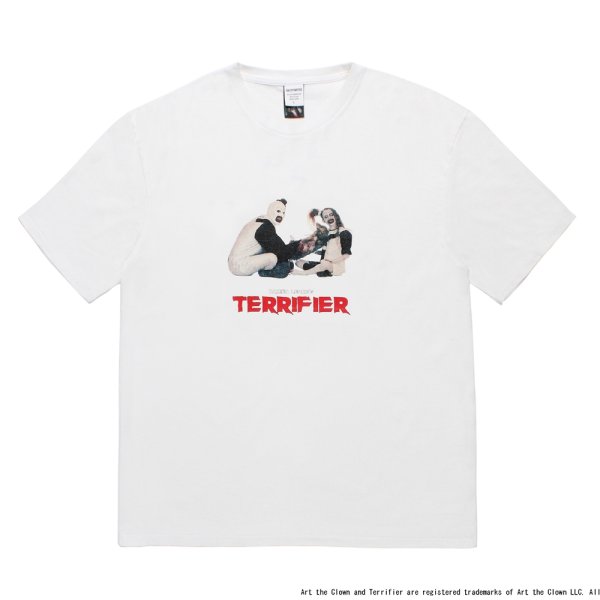 画像1: WACKO MARIA/TERRIFIER / WASHED HEAVY WEIGHT T-SHIRT（WHITE）［プリント+刺繍T-25秋冬］