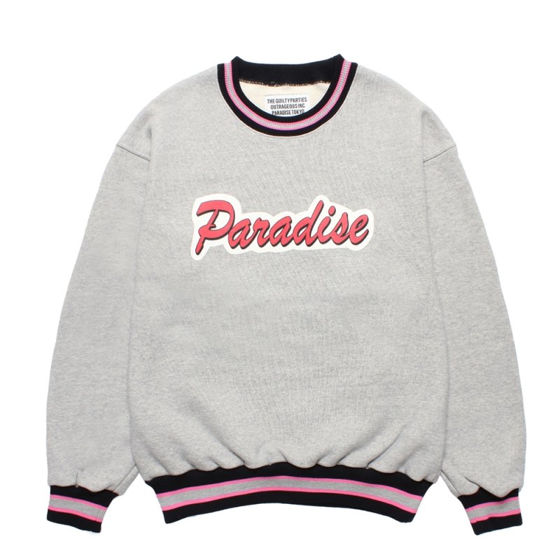 画像1: WACKO MARIA/MIDDLE WEIGHT SWEAT SHIRT（GRAY）［クルーネックスウェット-25秋冬］