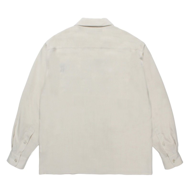 画像2: WACKO MARIA/50'S OPEN COLLAR SHIRT（IVORY）［50'Sオープンカラーシャツ-25秋冬］