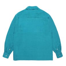 画像2: WACKO MARIA/50'S OPEN COLLAR SHIRT（BLUE）［50'Sオープンカラーシャツ-25秋冬］ (2)