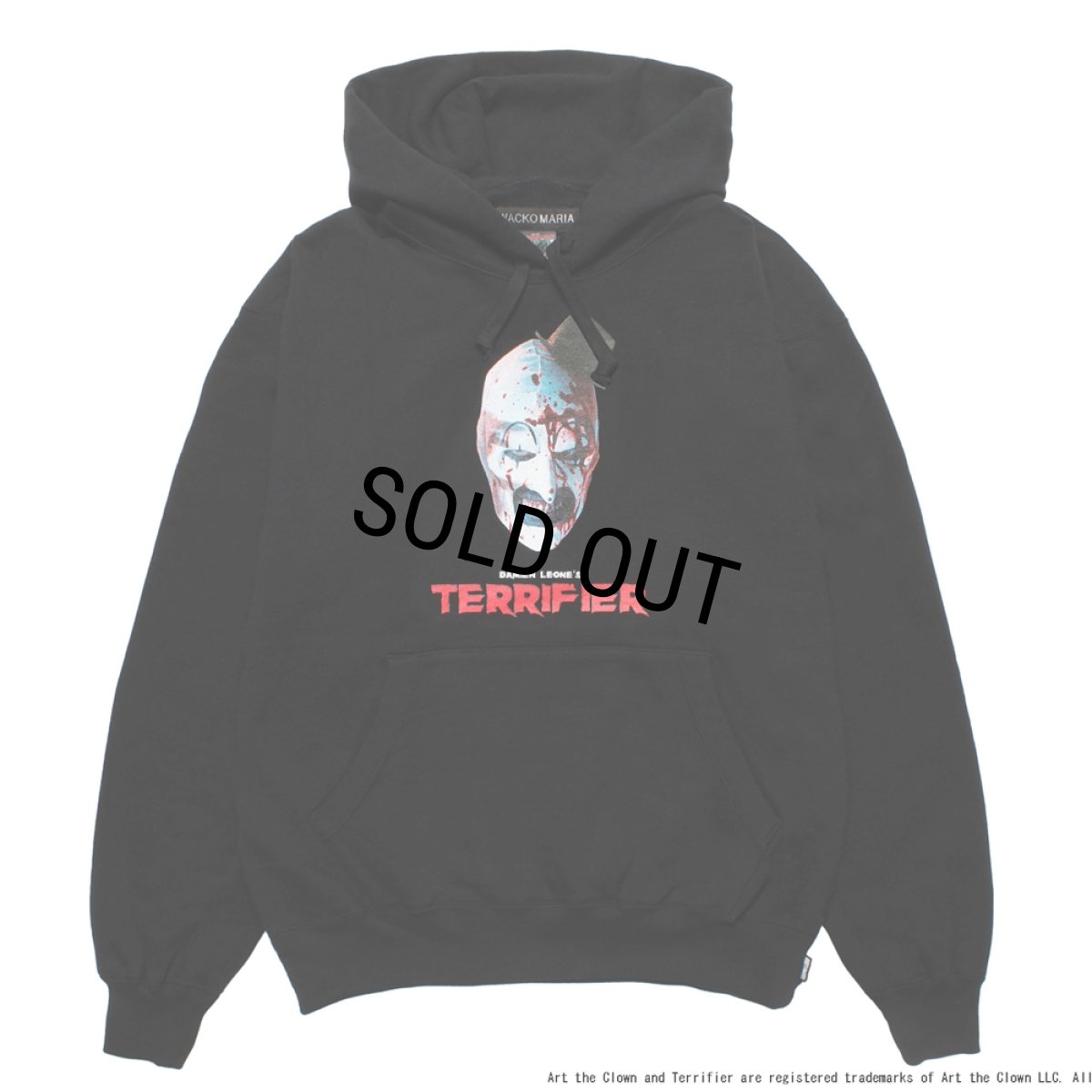 画像1: WACKO MARIA/TERRIFIER / HEAVY WEIGHT HOODED SWEAT SHIRT（BLACK）［プルオーバーパーカー-25秋冬］ (1)
