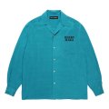 WACKO MARIA/50'S OPEN COLLAR SHIRT（BLUE）［50'Sオープンカラーシャツ-25秋冬］
