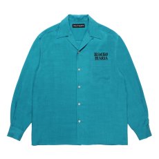 画像1: WACKO MARIA/50'S OPEN COLLAR SHIRT（BLUE）［50'Sオープンカラーシャツ-25秋冬］ (1)