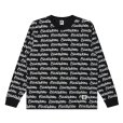 画像1: BlackEyePatch/FASTHAND SCRIPT PATTERNED L/S TEE（BLACK） (1)