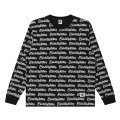BlackEyePatch/FASTHAND SCRIPT PATTERNED L/S TEE（BLACK）