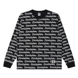 BlackEyePatch/FASTHAND SCRIPT PATTERNED L/S TEE（BLACK）