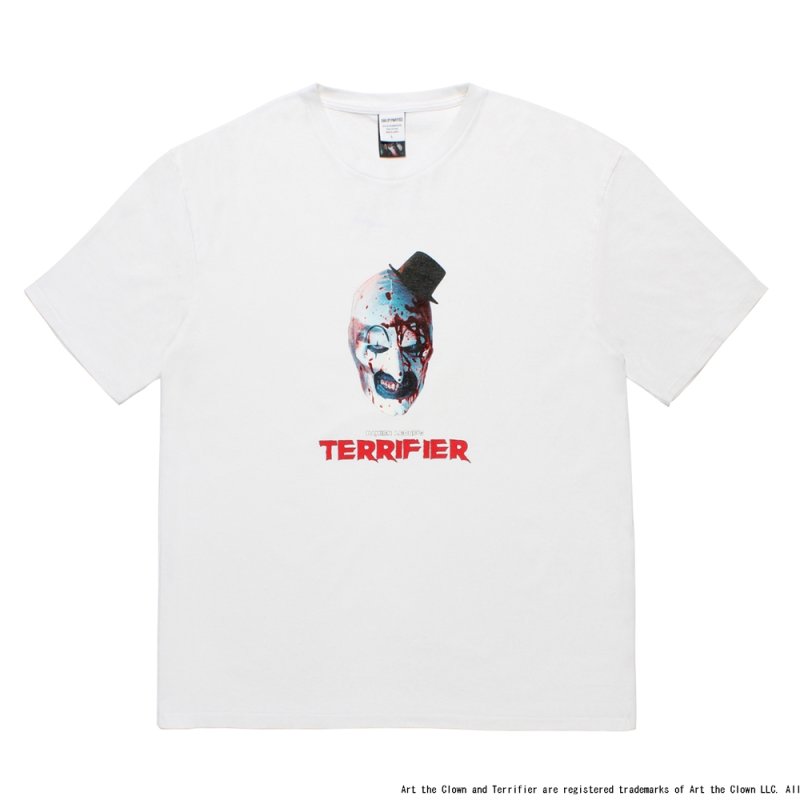 画像1: WACKO MARIA/TERRIFIER / WASHED HEAVY WEIGHT T-SHIRT（WHITE）［プリント+刺繍T-25秋冬］