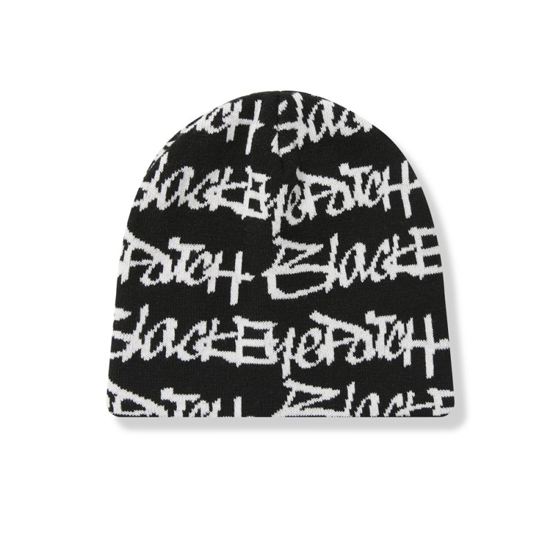 画像1: BlackEyePatch/FASTHAND SCRIPT BEANIE（BLACK）
