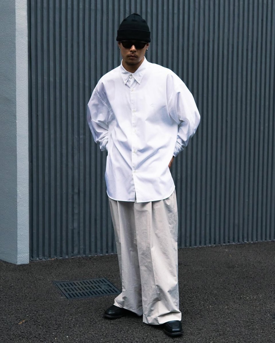 画像7: COOTIE PRODUCTIONS/EWP Oxford B.D. Shirts（×BARACUTA）（White）［オックスフォードB.D.シャツ-25秋冬］ (7)