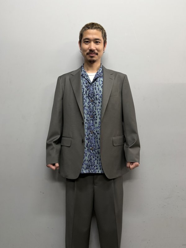 画像2: WACKO MARIA/LEOPARD OPEN COLLAR SHIRT（GRAY）［レオパードオープンカラーシャツ-25秋冬］