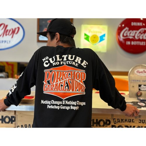 他の写真3: PORKCHOP/WAVE LOGO L/S TEE（BLACK）［ウェーブロゴ長袖T-25秋冬］