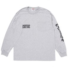 画像2: PORKCHOP/WAVE LOGO L/S TEE（GRAY）［ウェーブロゴ長袖T-25秋冬］ (2)