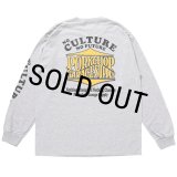 PORKCHOP/WAVE LOGO L/S TEE（GRAY）［ウェーブロゴ長袖T-25秋冬］